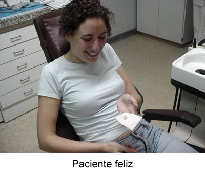 las muelas del juicio: paciente feliz